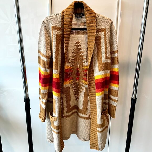 Pendleton - Harding Open Cardigan - Sandshell Multi - Size Small - Picture 4 of 13